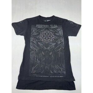 Neo4ic Quantum Droptail Graphic Gaming Short Sleeve Shirt Black AOP Men’s Large